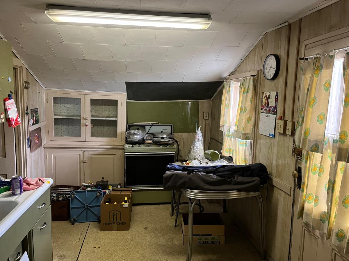 Erie NY kitchen interior — original 1970s appliances, time capsule condition